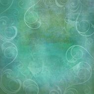 turquoise background with curls