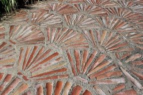 Soil Pattern Red Slabs Colorful