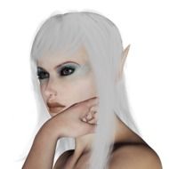 graphic drawing of a girl elf
