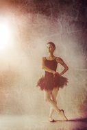 ballerina in a red tutu