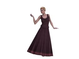 pretty woman dancing in a dress