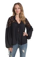 caucasian long haired Woman in Fashion Clothing
