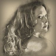 portrait of a young woman in a profile