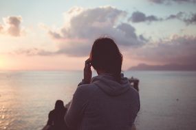 nice Woman at Sunset