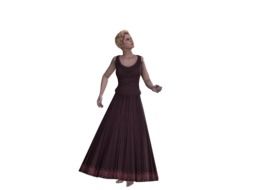 pretty woman dancing in a beautiful dress