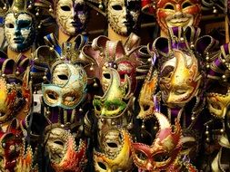 bright Italian masks for carnival