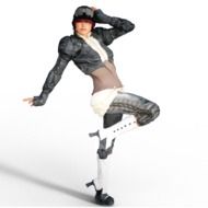girl posing on one leg
