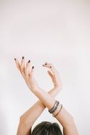 young Woman Hands with Polished Nails