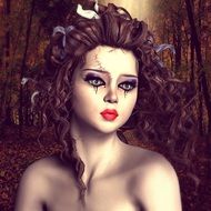 Portrait of the beautiful woman clipart