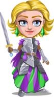 woman with a sword as a graphic image