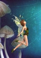 Fairy in fairytale clipart