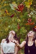 Autumn Leaves and Girls
