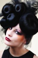 Woman with pretty hairstyle