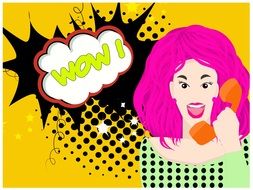 Speech bubble of the woman clipart