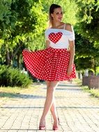 attractive woman in nice dress