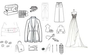 Fashion, Clothing and Accessories, drawing