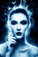 Lighting woman