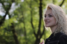 portrait of a happy beautiful blonde
