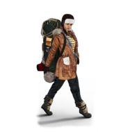 Clipart of Hiking woman