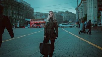 glamorous girl on the street