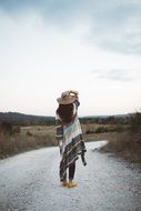 Woman Outdoors in hat