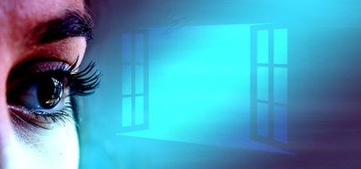 Banner Header Eye drawing