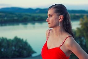 Woman by River
