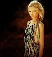 portrait of a young blonde in the sunlight