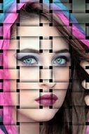 Portrait of beautiful woman face