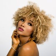 Portrait of glamour beauty model girl