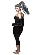 drawn fantasy queen with ponytail