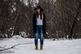 Winter Young Woman