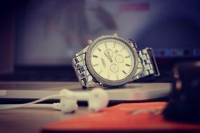 wrist men's watch on the table