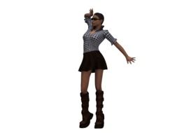 steampunk woman dancing