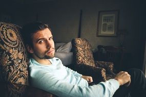 young handsome man posing