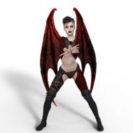 sexy Winged Woman, Demon