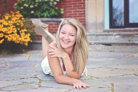 beautiful woman smiling