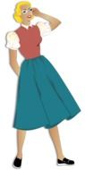Frau Vintage poster drawing