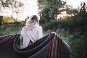 Woman Back Blanket