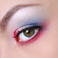 eyes in bright makeup