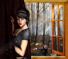 Girl by the Window drawing