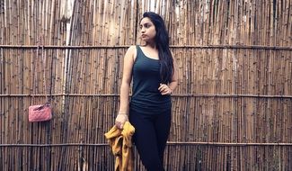 young stylish brunette