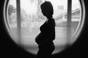 Pregnant Silhouette woman