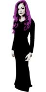 Clipart of gothic woman in a Black Dress