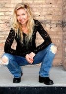 unusually beautiful Blond Young girl