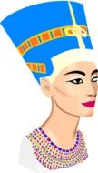 graphic image of the head of an egyptian woman