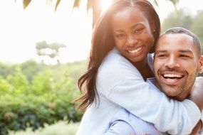 African Happy Man Woman