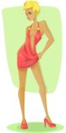 digital drawing of an elegant woman