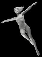 Black and white phorto of the model of the woman clipart