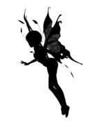 silhouette of a mythical creature with wings